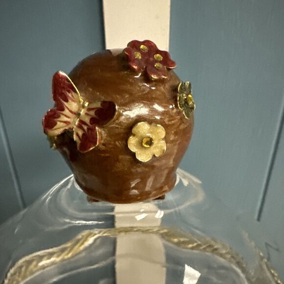 Mike + Ally Butterfly Enamel Bathroom 9 piece Set Apothecary Soap Dish Jewelry + - Picture 12 of 13